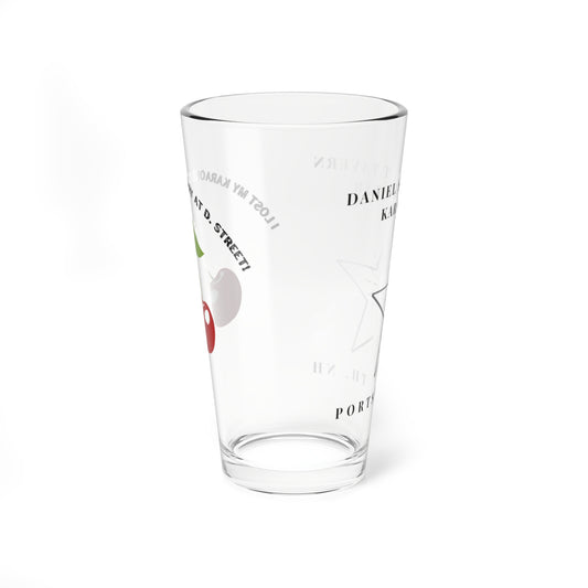 Karaoke Cherry Mixing Glass - 16oz Cocktail Tumbler