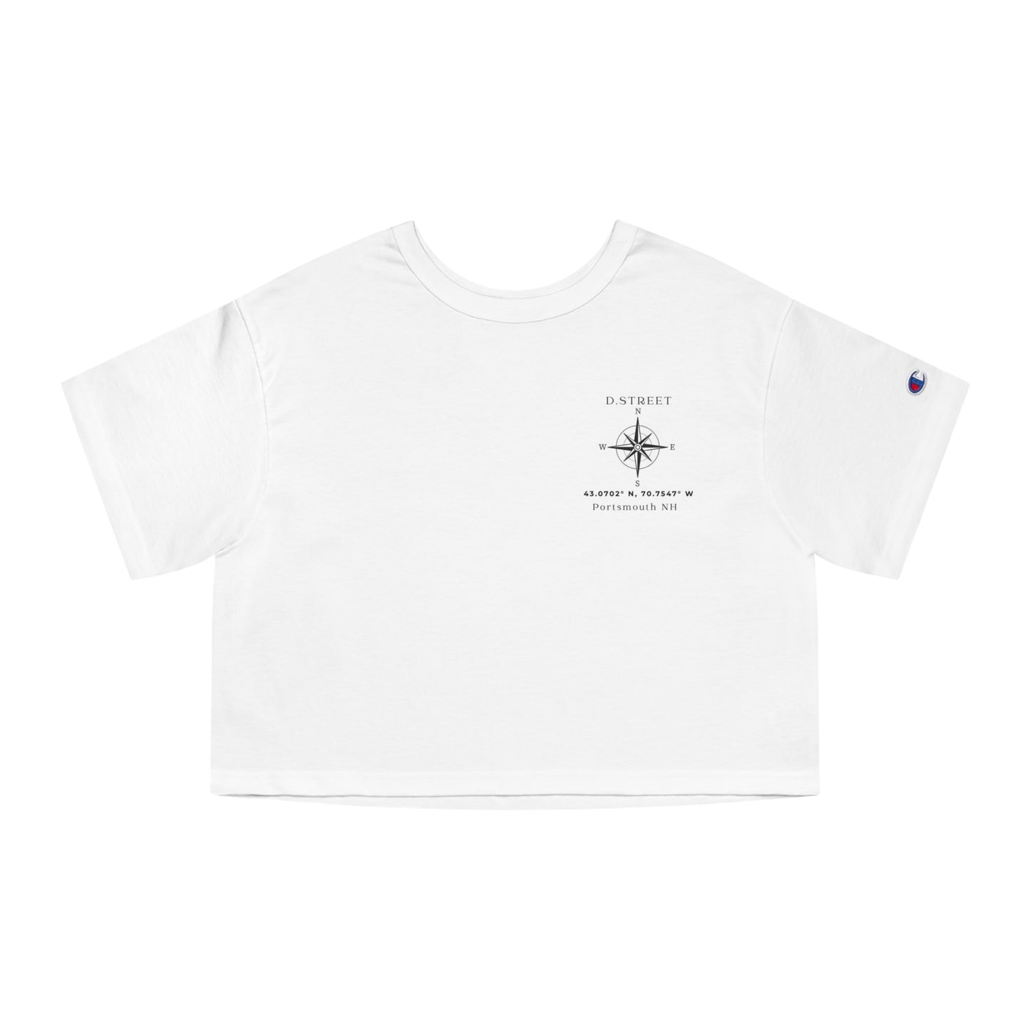 Cropped T-Shirt with Nautical Compass Design - Perfect for Casual Wear or Summer Adventures