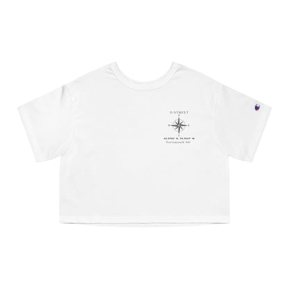 Cropped T-Shirt with Nautical Compass Design - Perfect for Casual Wear or Summer Adventures