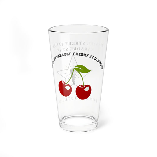 Karaoke Cherry Mixing Glass - 16oz Cocktail Tumbler
